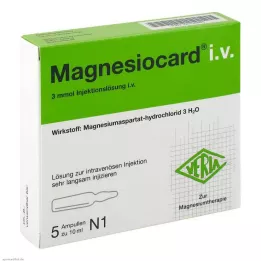 MAGNESIOCARD i.v. Injekcijas šķīdums, 5X10 ml