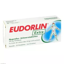 EUDORLIN papildus Ibuprofēna sāpju tabletes, 20 gab
