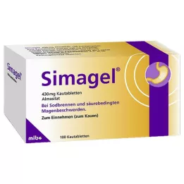 SIMAGEL Košļājamās tabletes, 100 gab