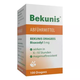 BEKUNIS Bisacodyl Dragees 5 mg zarnās šķīstošās tabletes, 100 gab