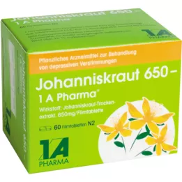 JOHANNISKRAUT 650-1A Pharma apvalkotās tabletes, 60 gab