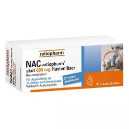 NAC-ratiopharm akut 600 mg klepus atkrēpošanas putojošās tabletes, 10 gab