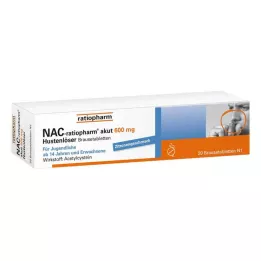 NAC-ratiopharm akut 600 mg klepus atkrēpošanas putojošās tabletes, 20 gab