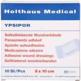 WUNDVERBAND Ypsipor sterils 7,5x10 cm, 10 gab