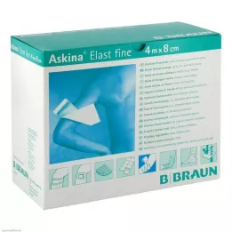 ASKINA Elastīgs smalkais pārsējs 8 cmx4 m vaļīgs, 20 gab
