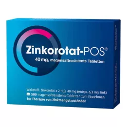 ZINKOROTAT POS zarnās šķīstošās tabletes, 500 gab