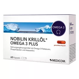 NOBILIN Krill Oil Omega-3 Plus kapsulas, 60 gab