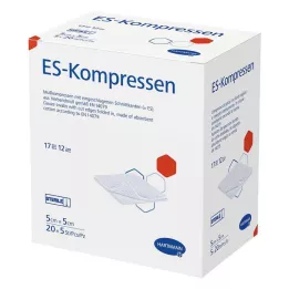 ES-KOMPRESSEN sterils 5x5 cm 12 pac., 20X5 gab