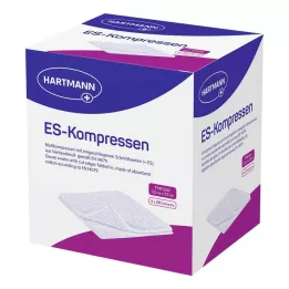 ES-KOMPRESSEN sterils 7,5x7,5 cm 12 reizes lielapjoma iepakojums, 5x20 gab