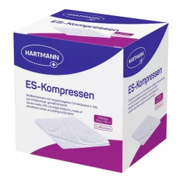 ES-KOMPRESSEN sterils 10x10 cm 12 reizes lielapjoma iepakojums, 5x20 gab