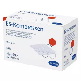 ES-KOMPRESSEN sterils 10x20 cm 12 reizes liels iepakojums, 20x5 gab