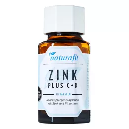 NATURAFIT Zinc Plus C+D kapsulas, 90 gab