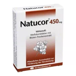NATUCOR 450 mg apvalkotās tabletes, 20 gab