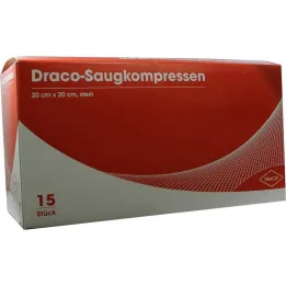 Sūkšanas kompreses sterilas 20x20cm Draco, 15 gab