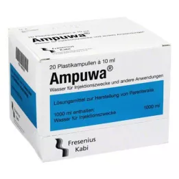 AMPUWA Plastmasas ampulas injekciju/infūziju šķīdums, 20X10 ml