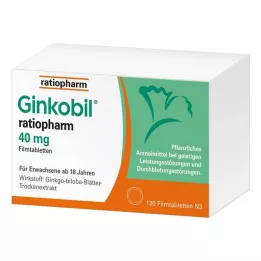 GINKOBIL-ratiopharm 40 mg apvalkotās tabletes, 120 gab