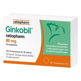 GINKOBIL-ratiopharm 80 mg apvalkotās tabletes, 60 gab
