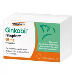 GINKOBIL-ratiopharm 80 mg apvalkotās tabletes, 120 gab