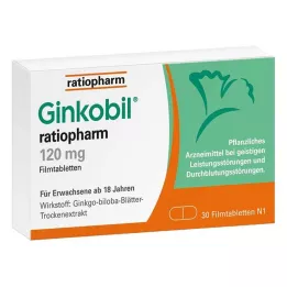 GINKOBIL-ratiopharm 120 mg apvalkotās tabletes, 30 gab