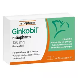 GINKOBIL-ratiopharm 120 mg apvalkotās tabletes, 60 gab