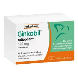 GINKOBIL-ratiopharm 120 mg apvalkotās tabletes, 120 gab