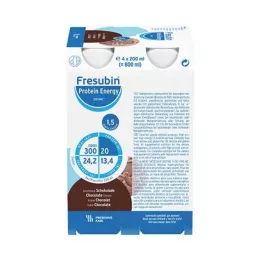 FRESUBIN PROTEIN Enerģija DRINK Šokolādes dzeramā pudele, 4X200 ml