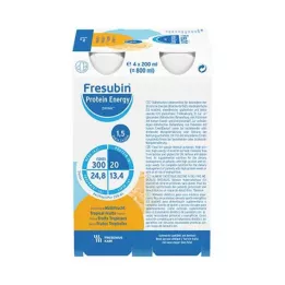 FRESUBIN PROTEIN Enerģija DRINK Multifruit Dry Bottle, 4X200 ml