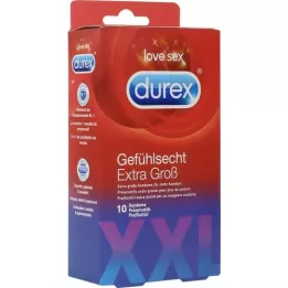 DUREX Reāla sajūta īpaši lieli prezervatīvi, 10 gab