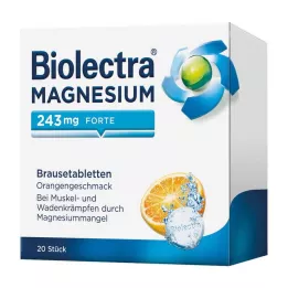 BIOLECTRA Magnija 243 mg forte Orange putojošās tabletes, 20 gab
