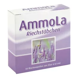 AMMOLA Smirdēšanas nūjiņas šņaucamās pudeles, 10X0,4 ml