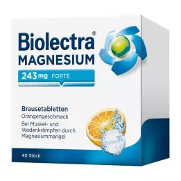BIOLECTRA Magnija 243 mg forte Orange putojošās tabletes, 40 gab