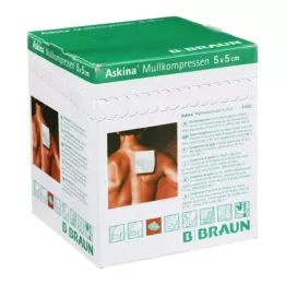 ASKINA Marles kompreses 5x5 cm sterilas 8 slāņu, 25X2 gab