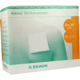 ASKINA Marles kompreses 10x20 cm nesterilas 12 kārtu, 100 gab