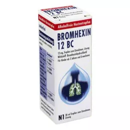 BROMHEXIN 12 BC Pilieni iekšķīgai lietošanai, 30 ml