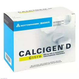 CALCIGEN D Citro 600 mg/400 I.E. košļājamās tabletes, 200 gab