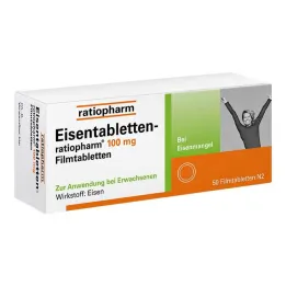 Dzelzs tabletes ratiopharm® 100 mg apvalkotās tabletes, 50 gab