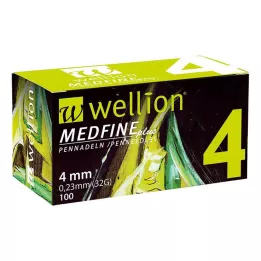 WELLION MEDFINE plus pildspalvu adatas 4 mm, 100 gab