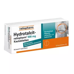 HYDROTALCIT-ratiopharm 500 mg košļājamās tabletes, 50 gab