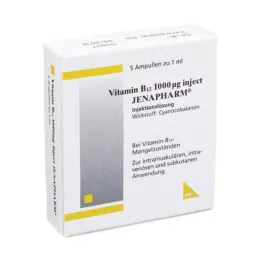 VITAMIN B12 1000 μg injicējamās Jenapharm ampulas, 5 gab