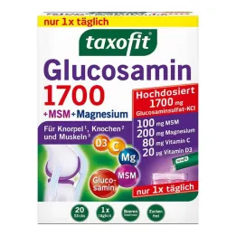 Taxofit glikozamīns 1700 + MSM + magnija nūjas, 20 x 4 g