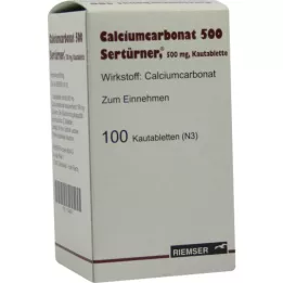 CALCIUMCARBONAT 500 košļājamās tabletes, 100 gab