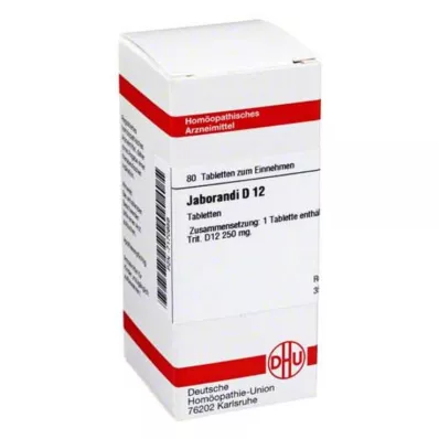 JABORANDI D 12 tabletes, 80 gab