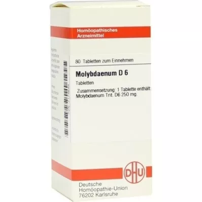MOLYBDAENUM D 6 tabletes, 80 gab