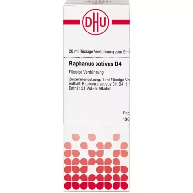 RAPHANUS SATIVUS D 4 atšķaidījums, 20 ml RAPHANUS SATIVUS D 4 atšķaidījums, 20 ml