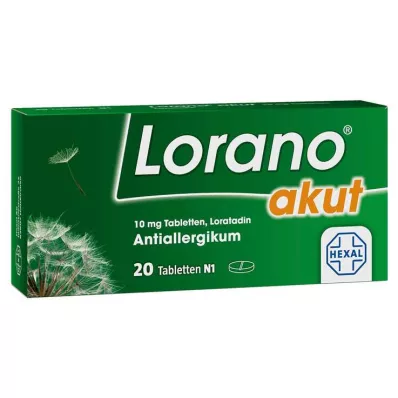 LORANO akūtas tabletes, 20 gab LORANO akūtas tabletes, 20 gab