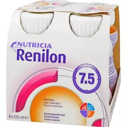 RENILON 7,5 karameļu garšas šķidrums, 4X125ml
