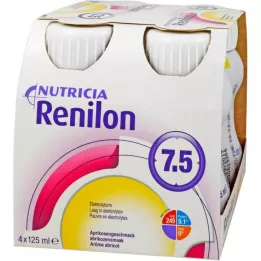 RENILON 7,5 Aprikožu garšas šķidrums, 4X125 ml