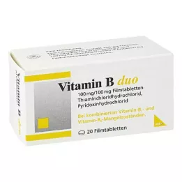 VITAMIN B DUO apvalkotās tabletes, 20 gab