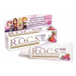 ROCS Bērnu aveņu + zemeņu zobu pasta, 45 g