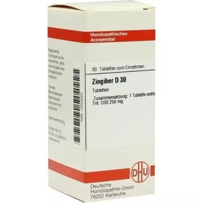ZINGIBER D 30 tabletes, 80 gab